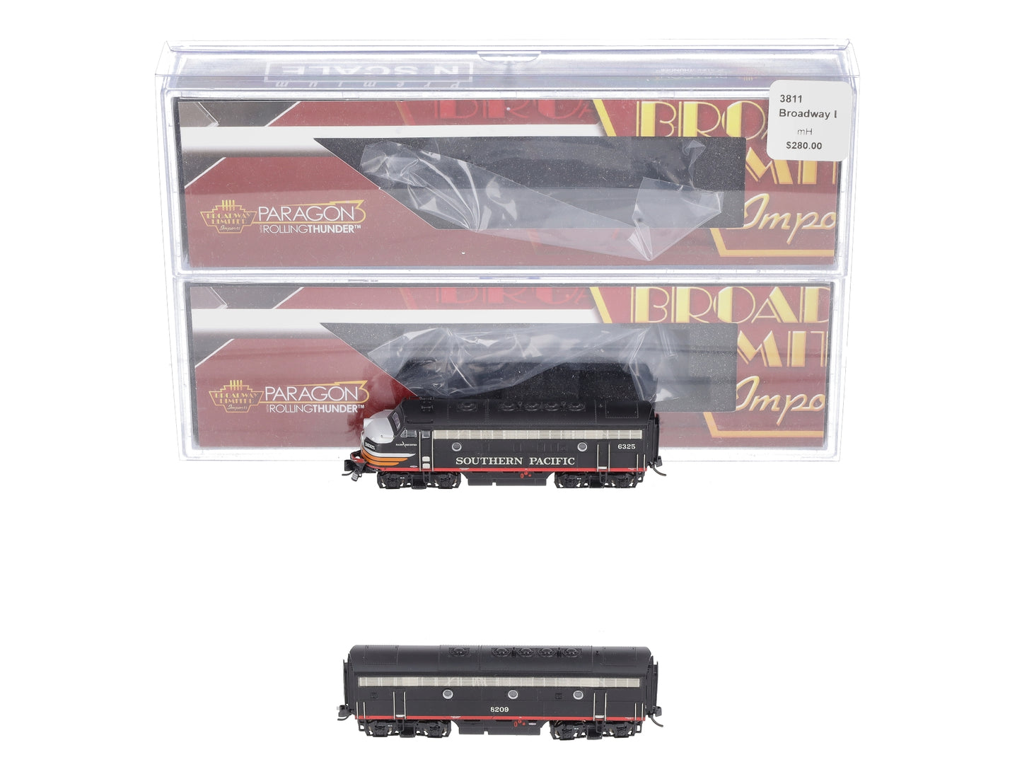 Broadway Limited 3811 N Southern Pacific EMD F7 A/B Diesel Locomotive #6325/8209