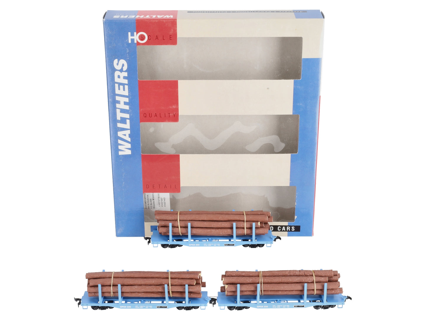 Walthers 932-34004 HO Georgia Pacific 45' Logging Flat Cars (Set of 3)