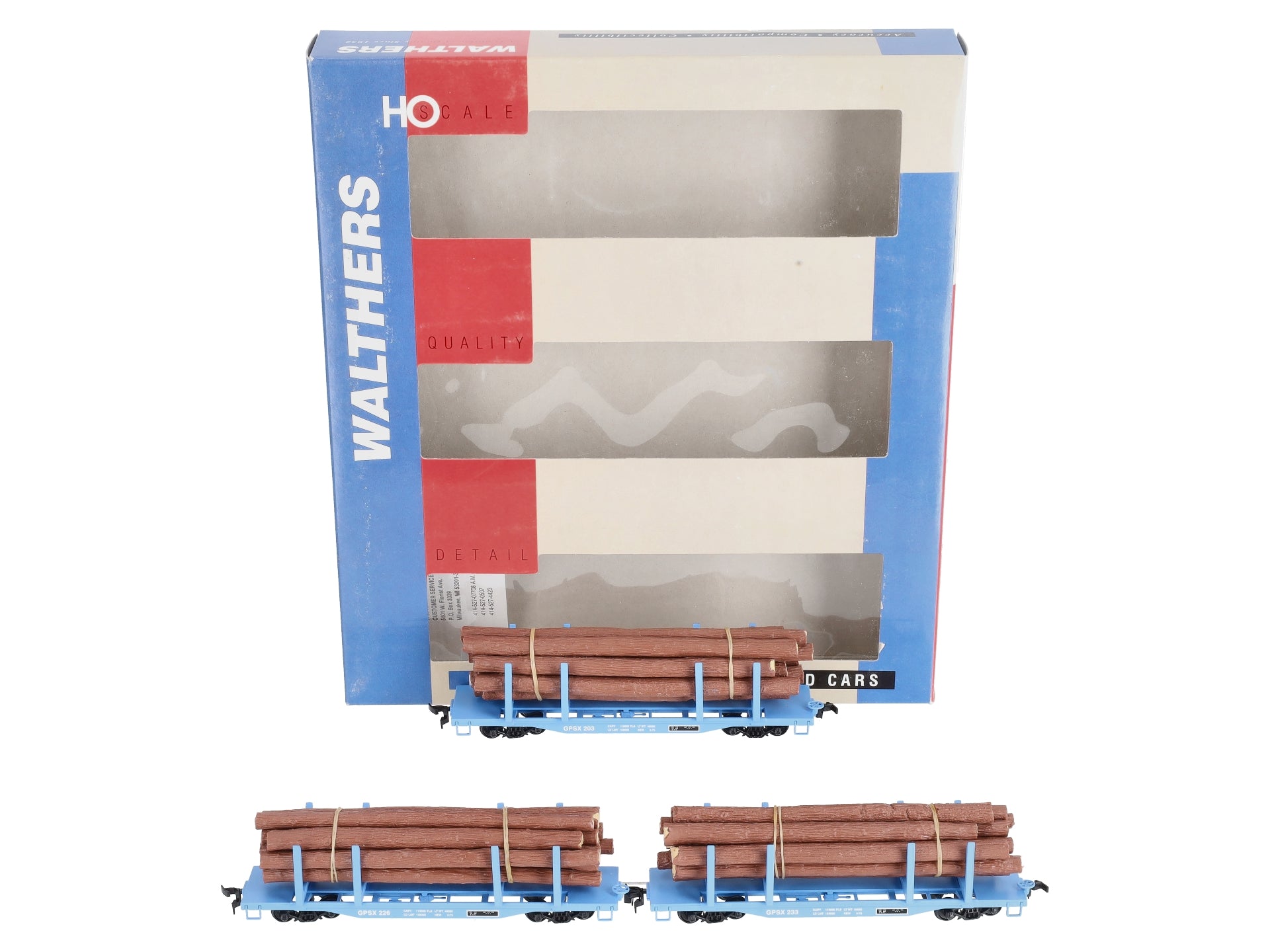 Walthers 932-34004 HO Georgia Pacific 45' Logging Flat Cars (Set of 3)