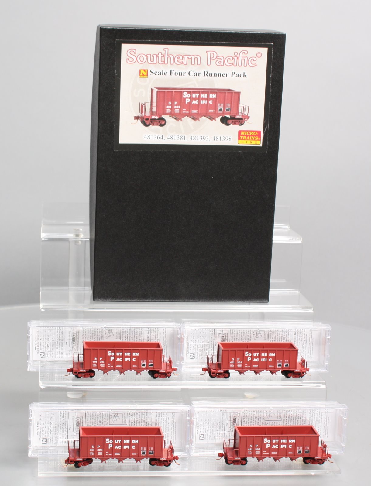 Micro-Trains 99300138 N Southern Pacific Ortner Hopper Runner Pack (Set of 4)