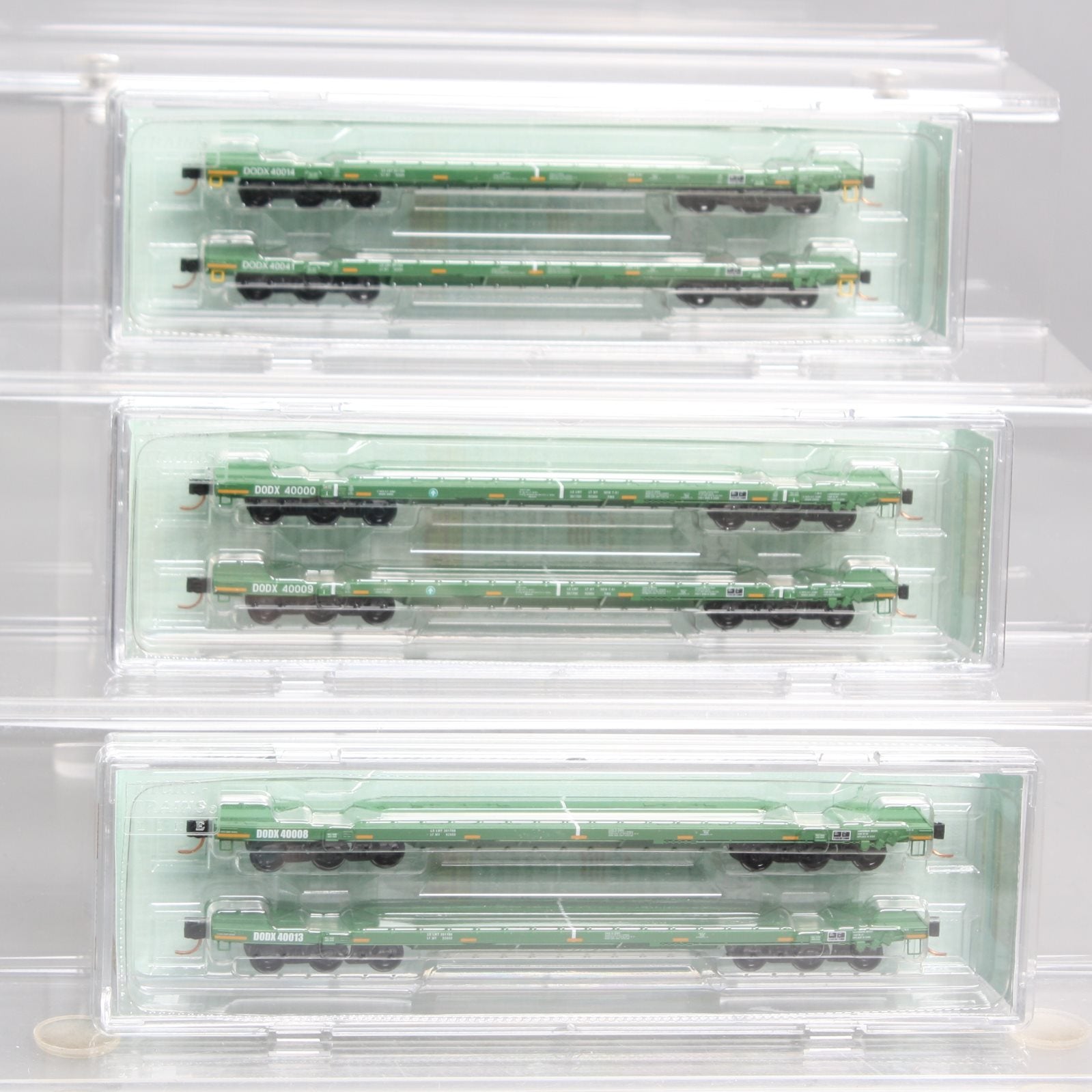 Micro-Trains 99301611 N DODX 'Cascade Green' Flatcar (Set of 6)
