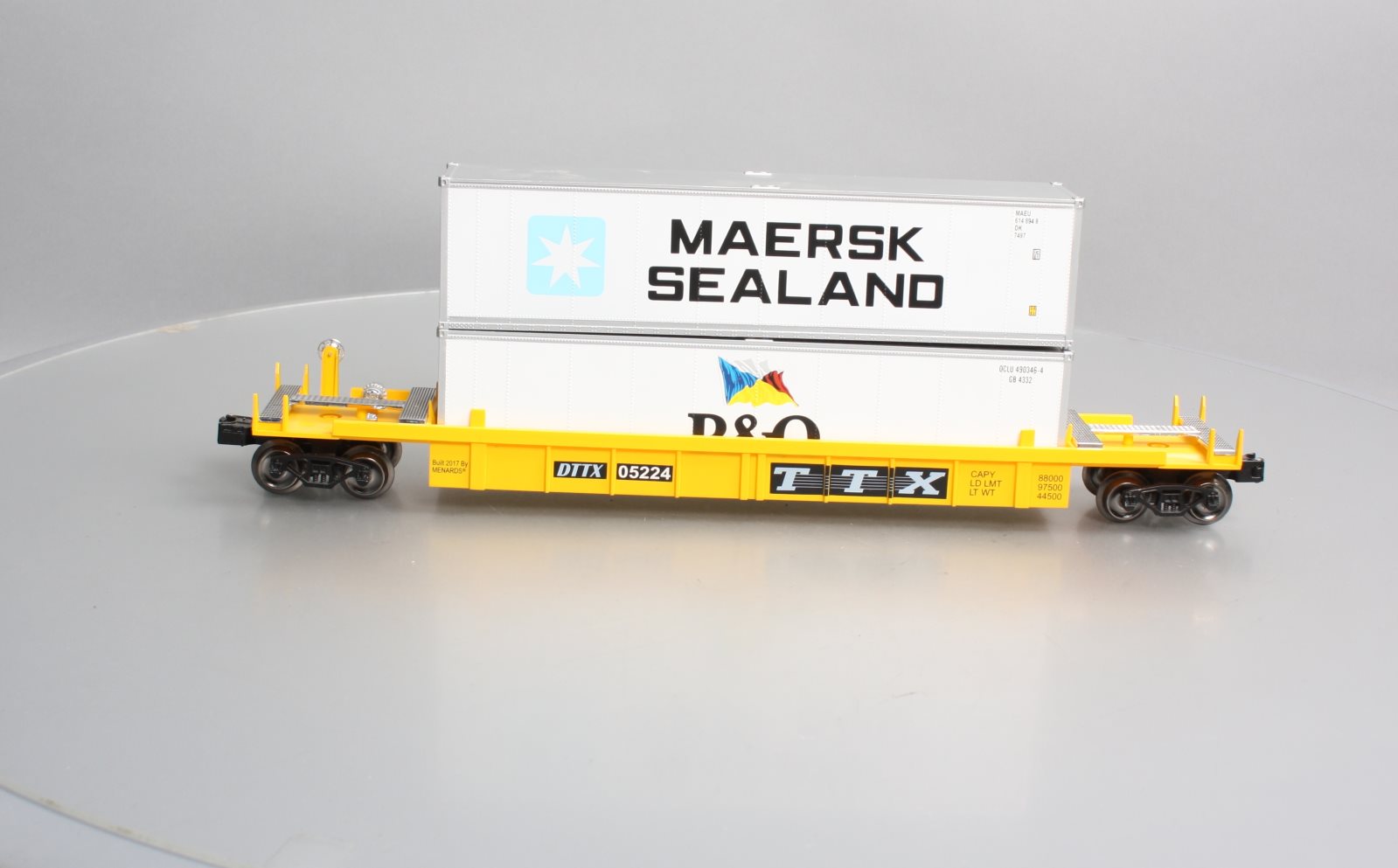 Menards O TTX Flat car w/ Containers #05224 - Custom EX