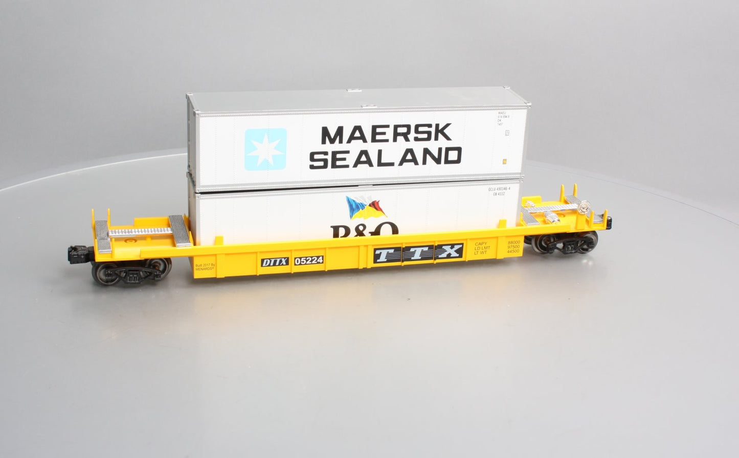 Menards O TTX Flat car w/ Containers #05224 - Custom EX