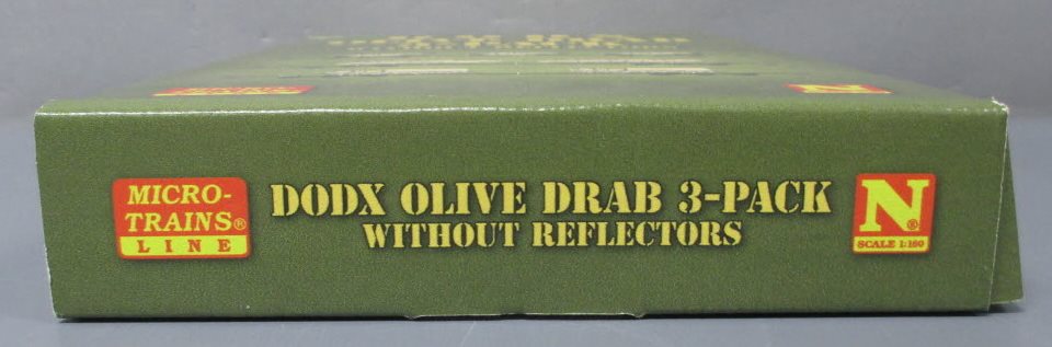 Micro-Trains 99301812 N DODX 68' Straight Side Flatcar (Set of 3)