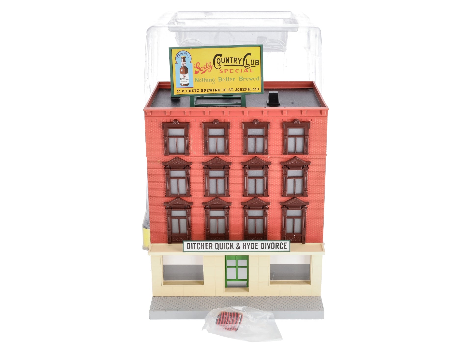 Custom MTH 30-90557 O 4-Story Building - Ditcher Quick & Hyde Divorce