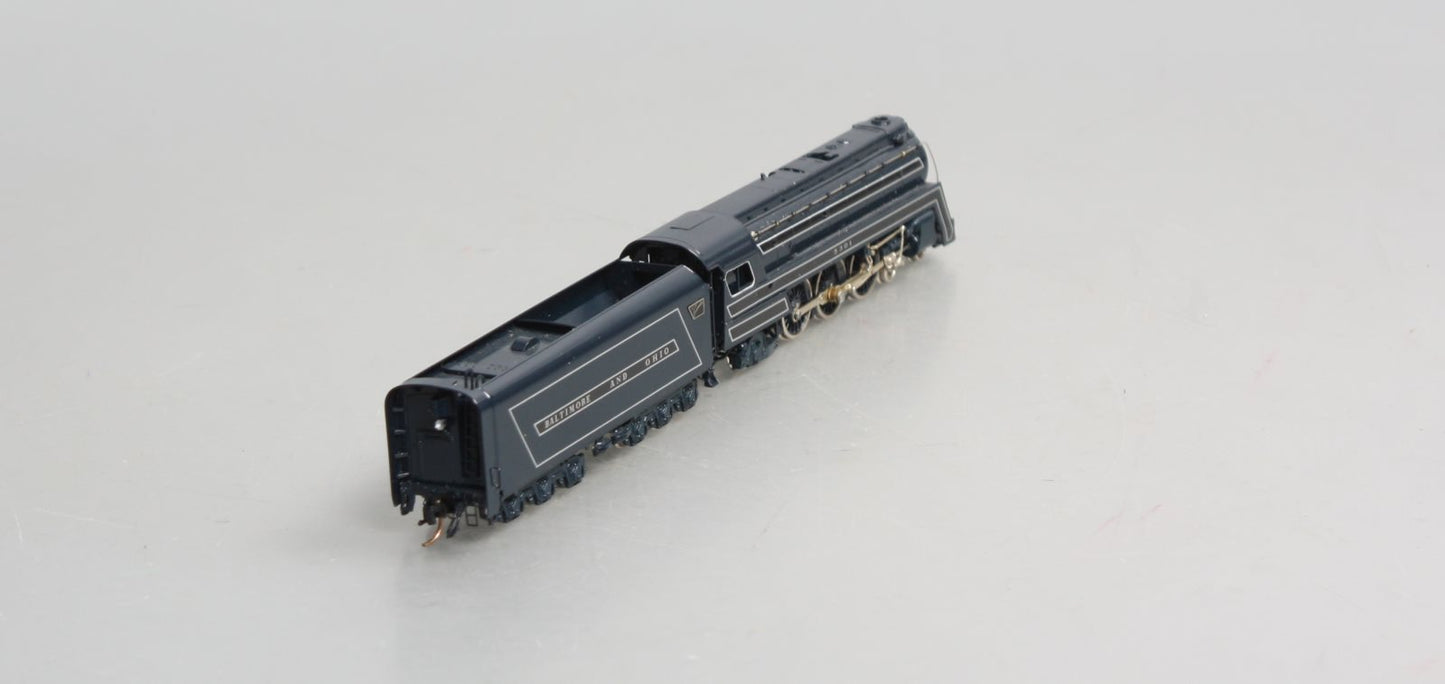 Key Imports N Scale Brass B&O P7D 4-6-2 Pacific Box-Pox Driver Steam Locomotive EX/Box