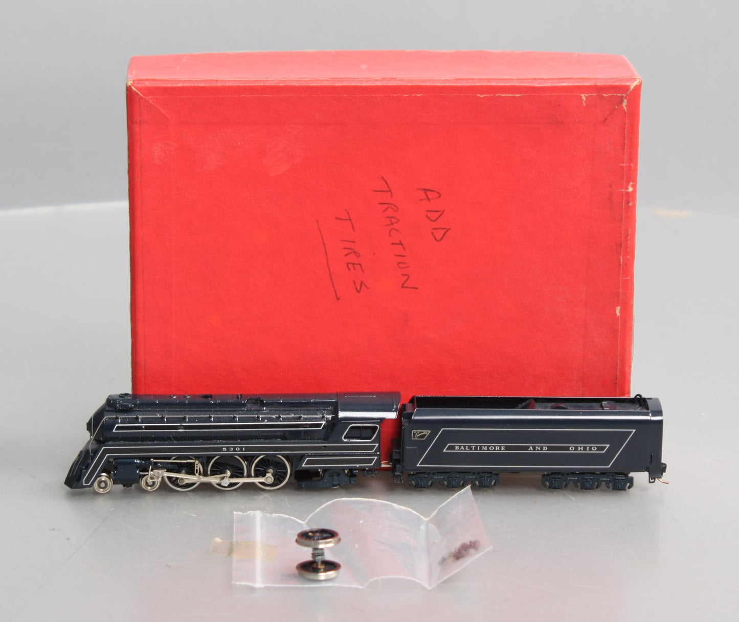 Key Imports N Scale Brass B&O P7D 4-6-2 Pacific Box-Pox Driver Steam Locomotive EX/Box