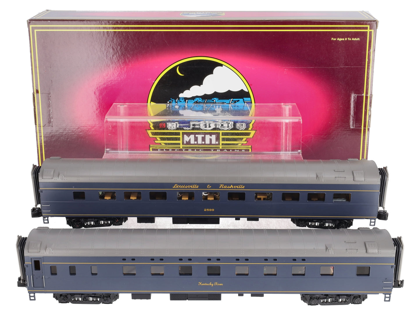 MTH 20-66111 O L&N 70' Streamlined Sleeper/Diner Passenger Car Set (Set of 2)