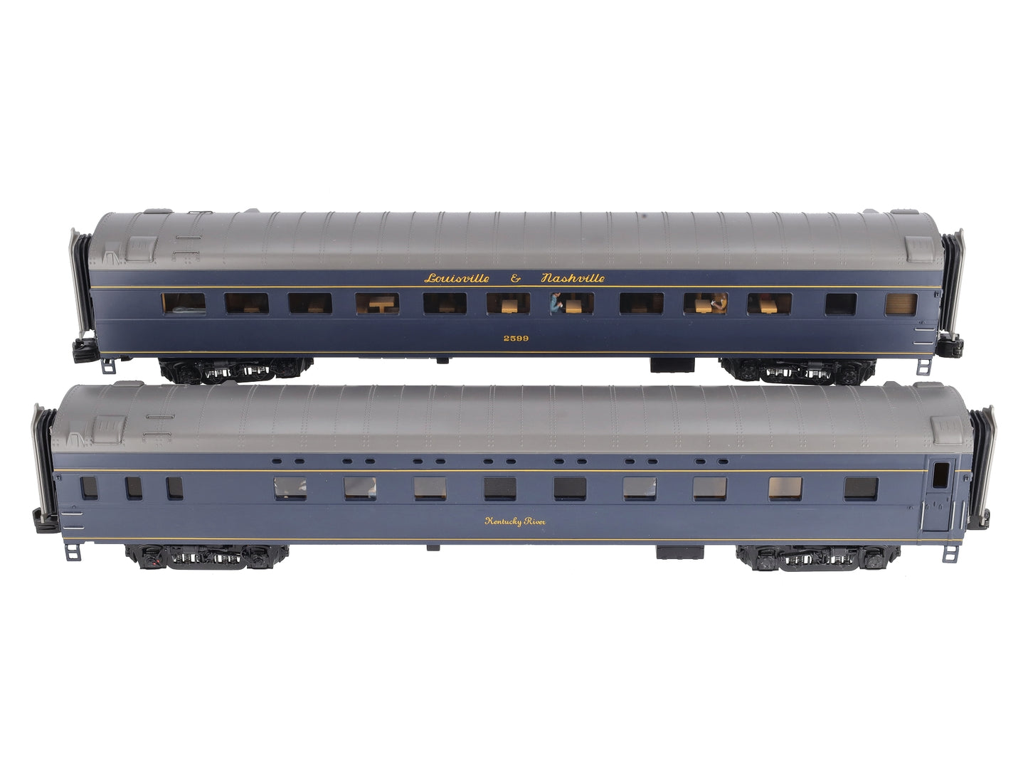MTH 20-66111 O L&N 70' Streamlined Sleeper/Diner Passenger Car Set (Set of 2)