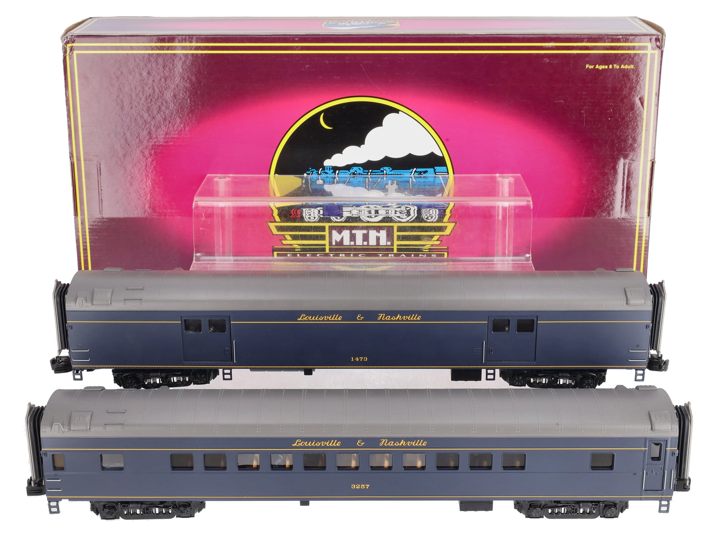 MTH 20-69111 O L&N 70' Streamlined Baggage/Coach Passenger Set (Set of 2)