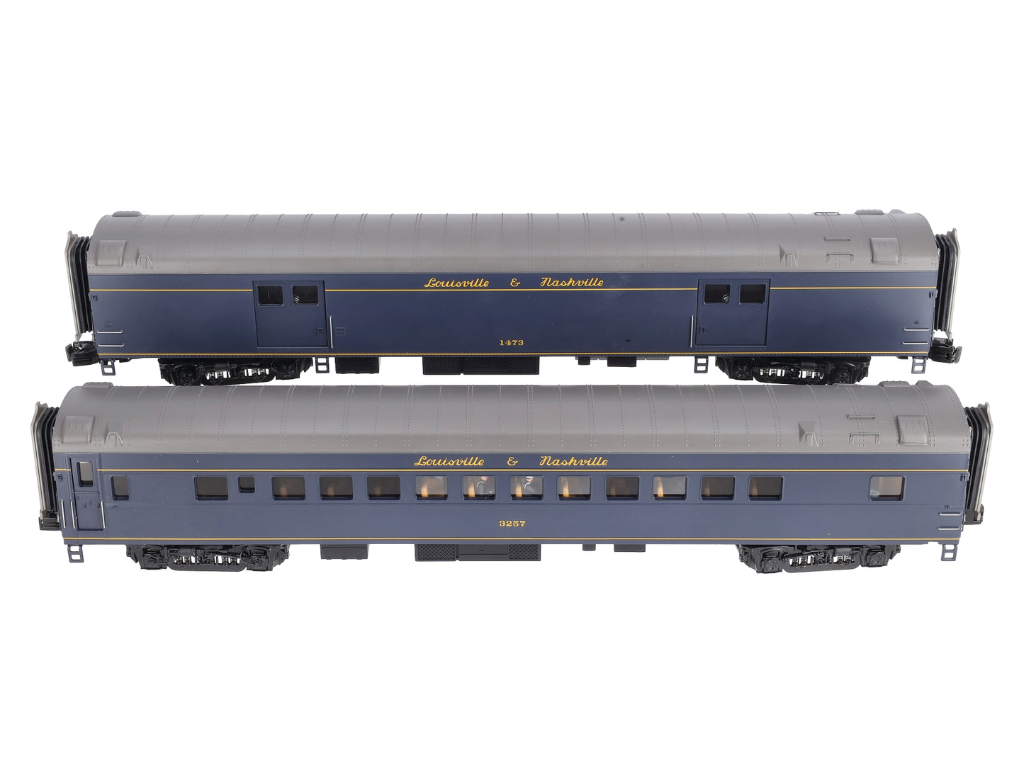 MTH 20-69111 O L&N 70' Streamlined Baggage/Coach Passenger Set (Set of 2)