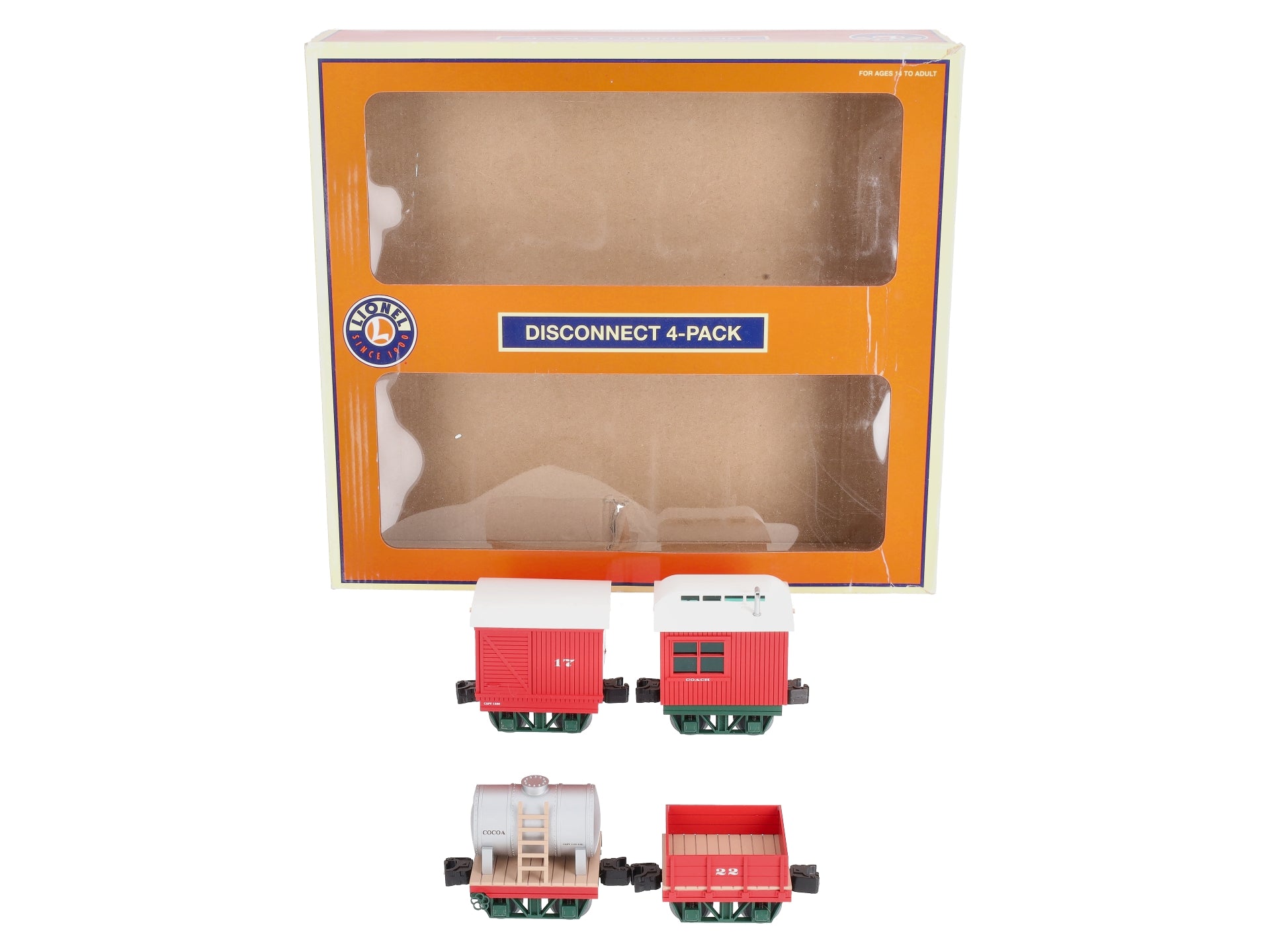 Lionel 6-84163 O Christmas Disconnect Car (4 Pack)
