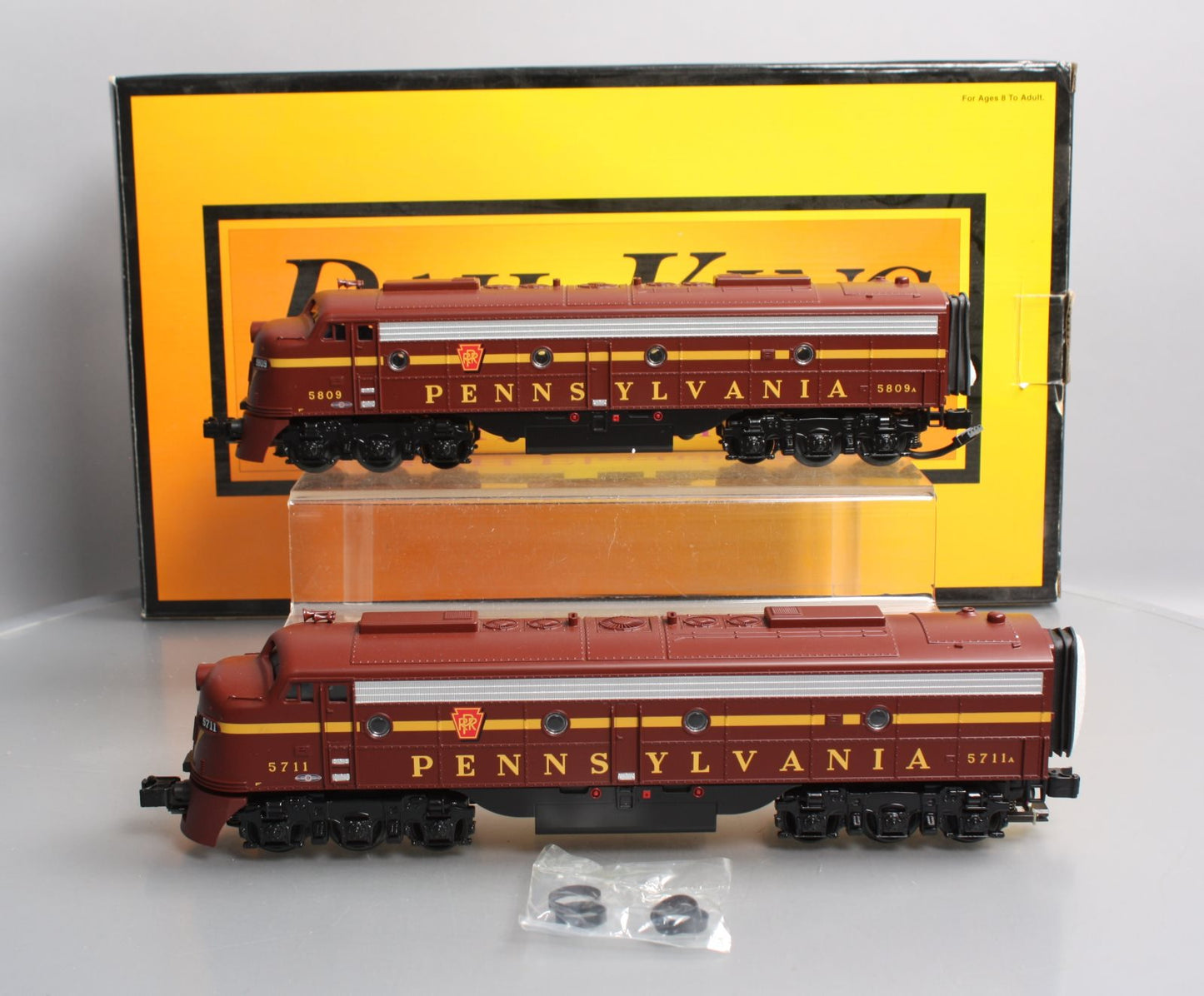 MTH 30-2837-1 Pennsylvania E-8 AA Diesel Engine Set w/PS2 #5711/5809