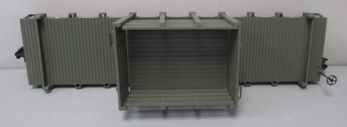 USA Trains R1819 G Great Northern Dark Green Rail and Tie Car