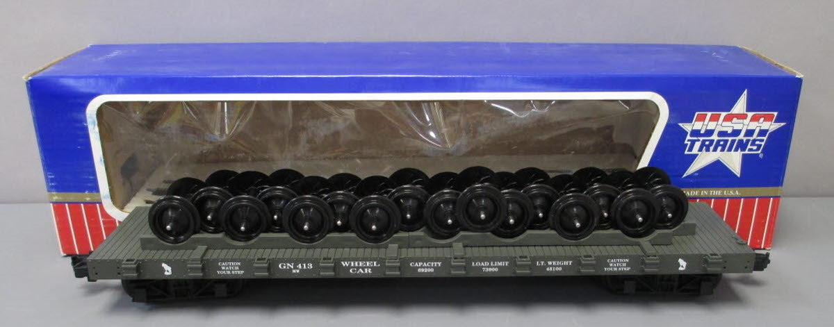 USA Trains R1889 G Great Northern Dark Green Wheel Car