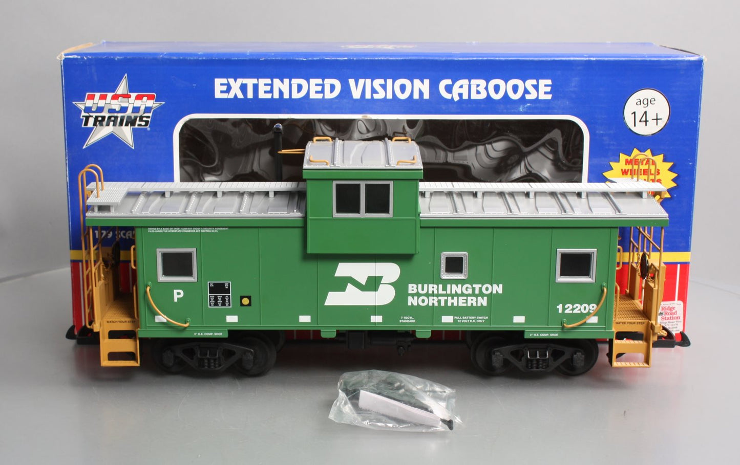 USA Trains R12116 G Burlington Northern Illuminated Extended Vision Caboose