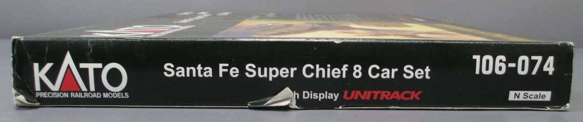 Kato 106-074 N Scale Santa Fe Super Chief Passenger Cars (Set of 8)