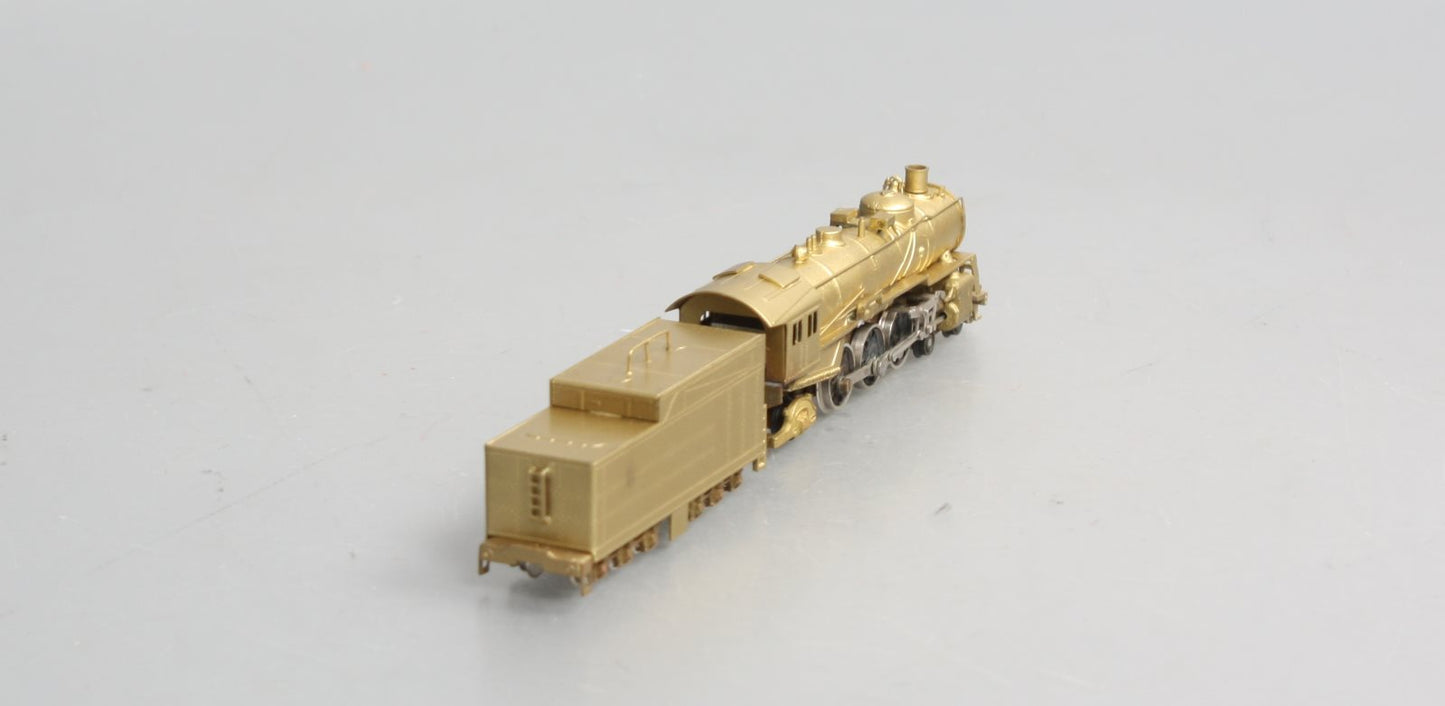 Jamco N Scale BRASS 4-6-2 Steam Locomotive & Tender - Unpainted EX/Box