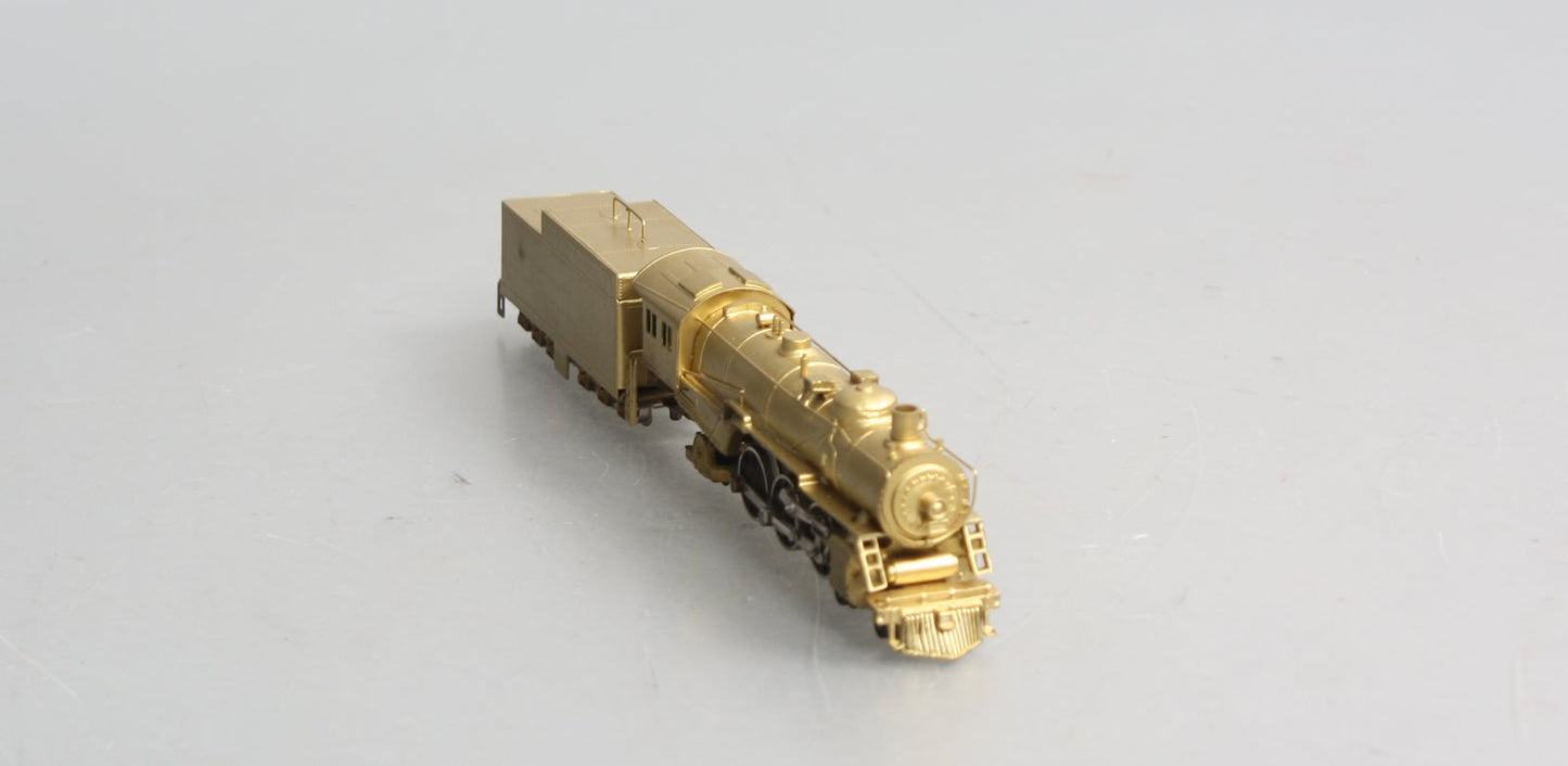 Jamco N Scale BRASS 4-6-2 Steam Locomotive & Tender - Unpainted EX/Box
