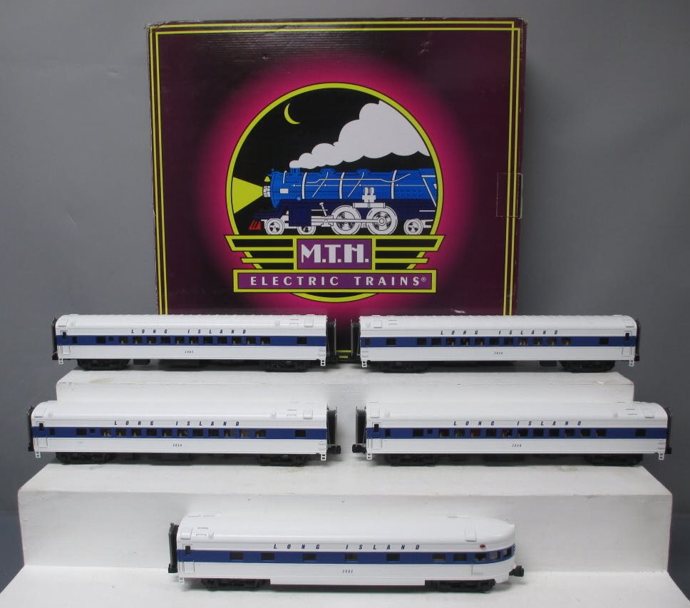 MTH 20-65201 O Long Island 70' Smooth Streamlined Passenger Car Set (Set of 5)