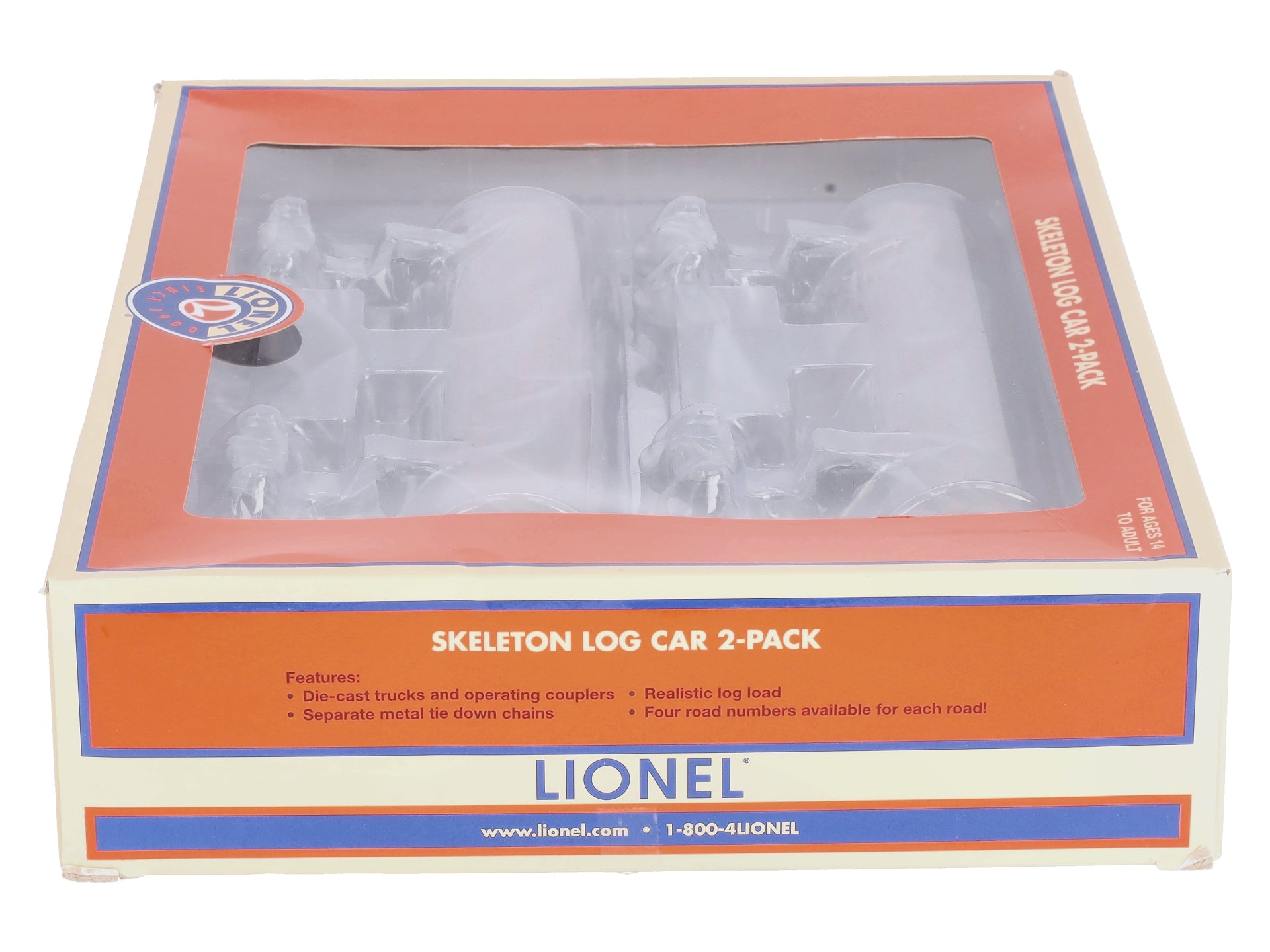 Lionel 1926590 O NY and Penna Skeleton Log Car B (Pack of 2)