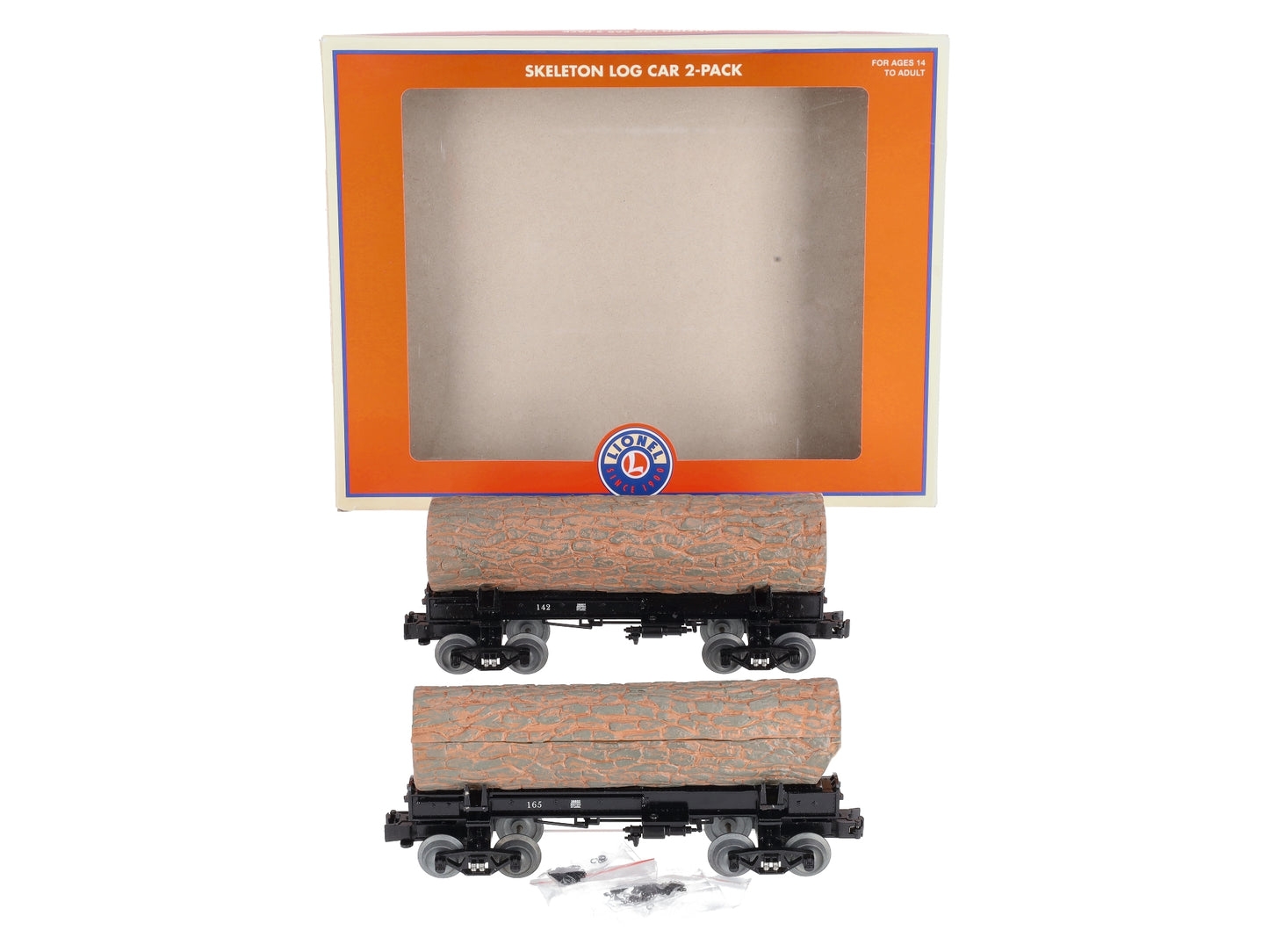 Lionel 1926600 O Skeleton Log Cars 142, 165 (Pack of 2)