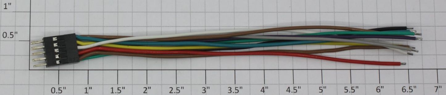 K-Line K2500-X016R1 10-Pin Molex Male Wiring Harness with 6" Leads