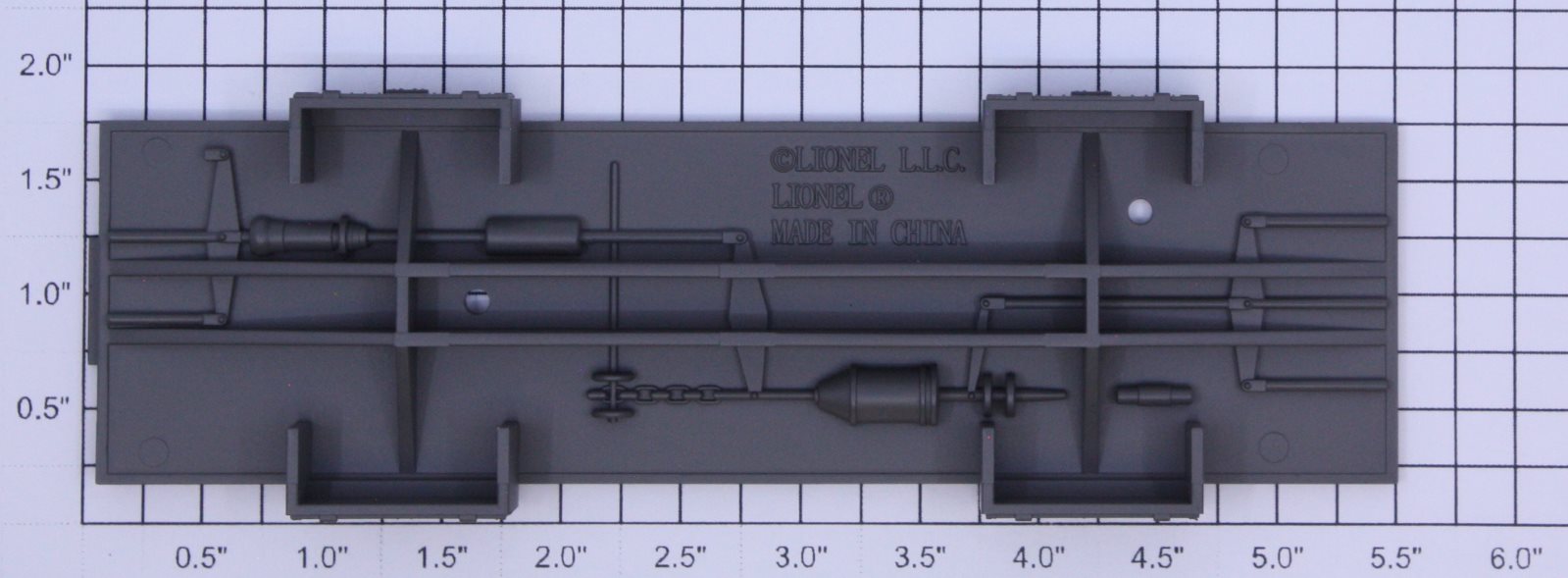 American Flyer 48979-10 Gray Passenger Car Underframe Detail