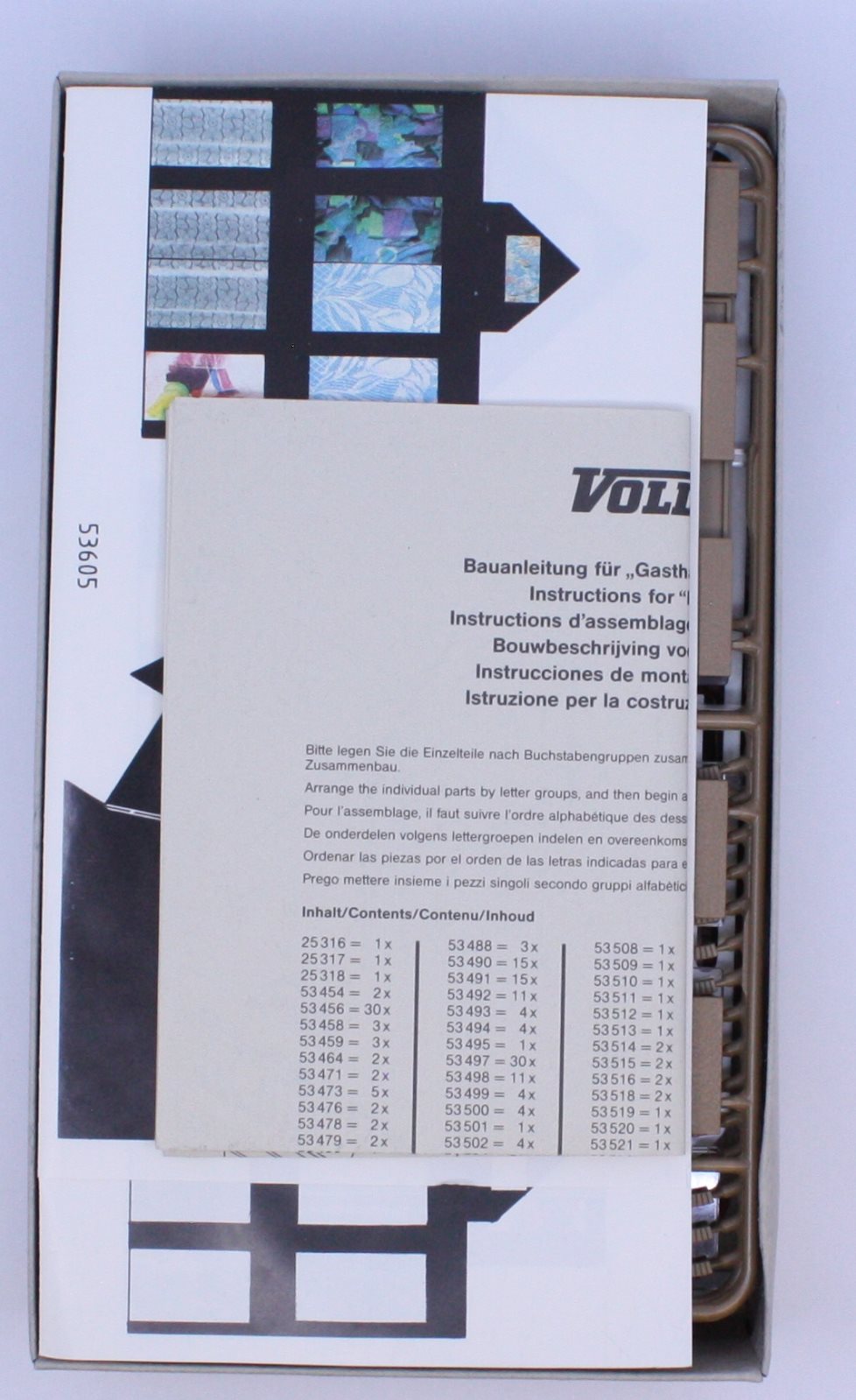 Vollmer 3788 HO Restaurant Building Kit-Opened