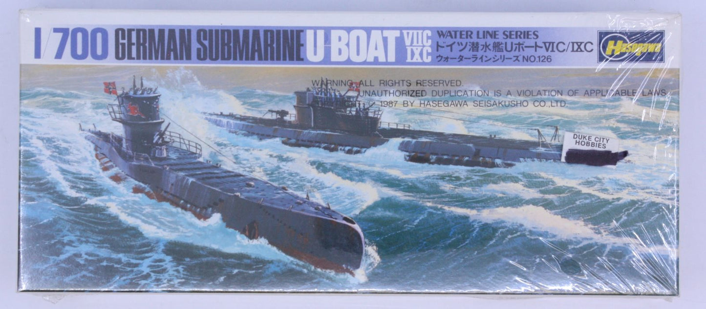 Hasegawa WL.S126 1/700 German Submarine U Boat VIIC IXC No126-Water Lines Series