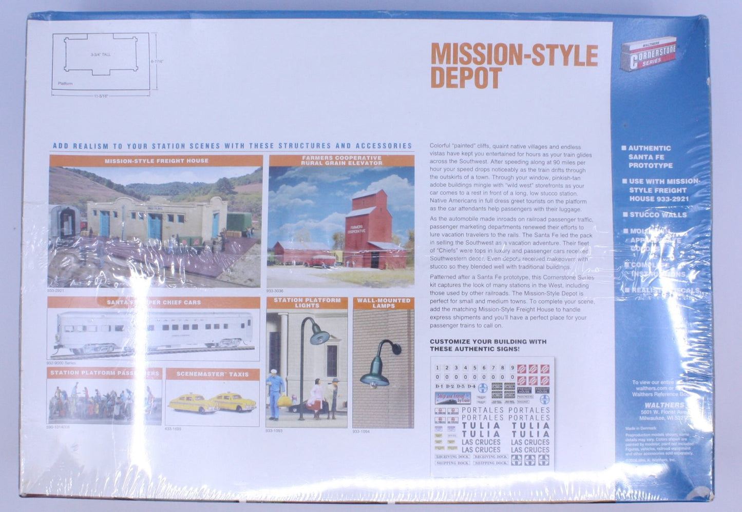 Walthers 933-2920 HO Scale Mission-Style Depot Kit