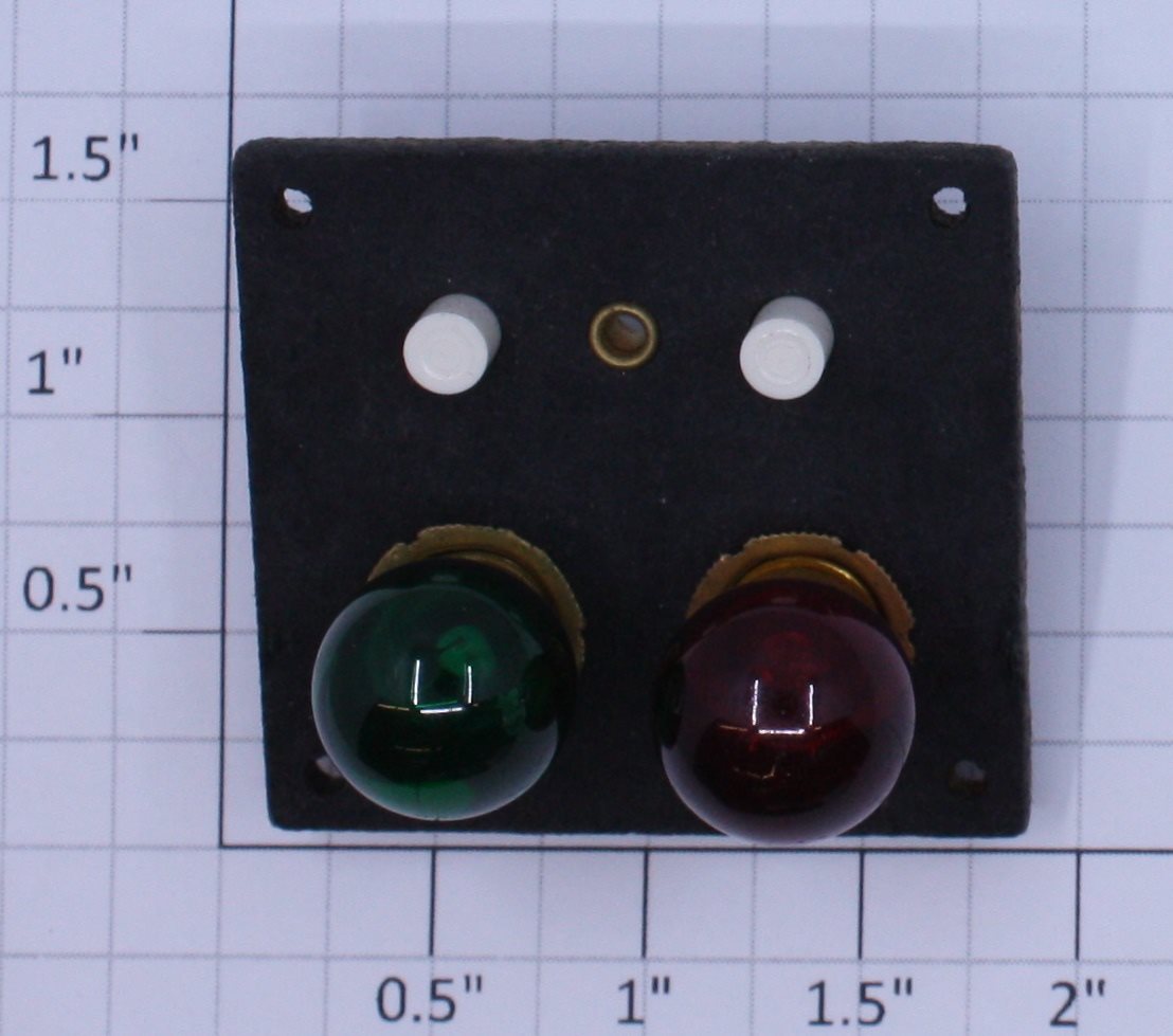 Acme 498X O Gauge Flush Mount Switch Control Panel with Bulbs