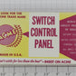 Acme 498 O Gauge Boxed Flush Mount Switch Control Panel w/ Bulbs & Instructions