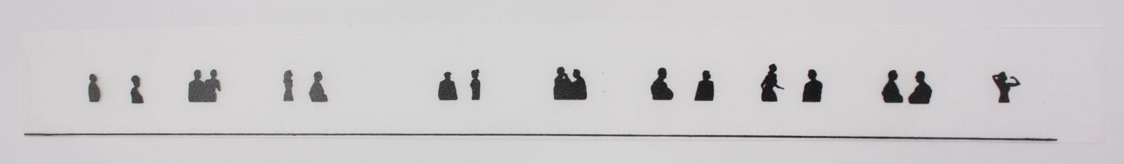 K-Line K4800-X006-6 Right Hand Diner Window Strip with Silhouettes