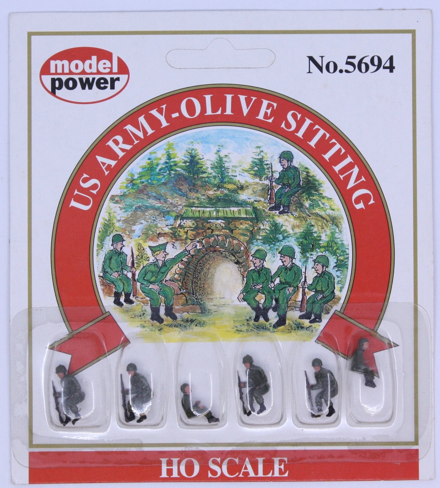 Model Power 5694 Sitting Soldier Figures (Set of 6)