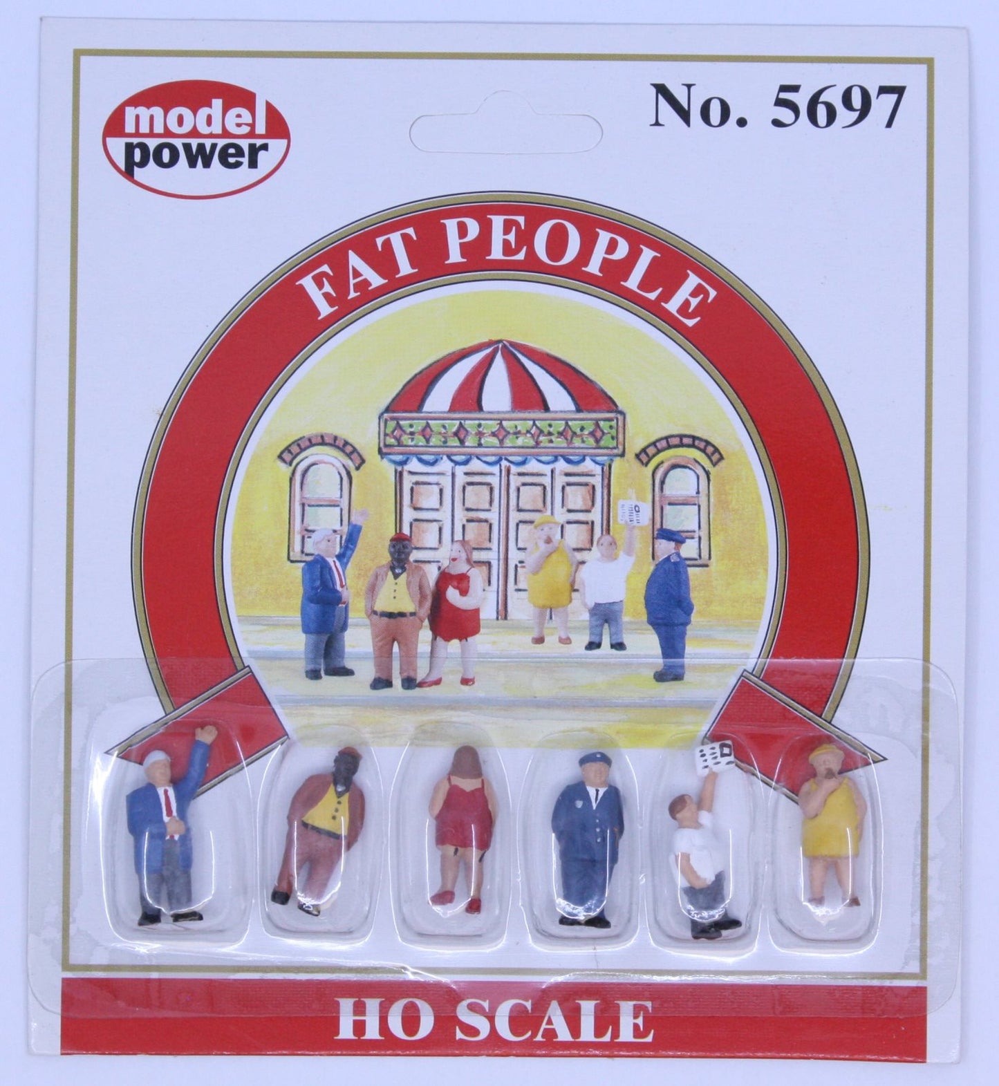 Model Power 5697 HO Fat People Figures (Set of 6)