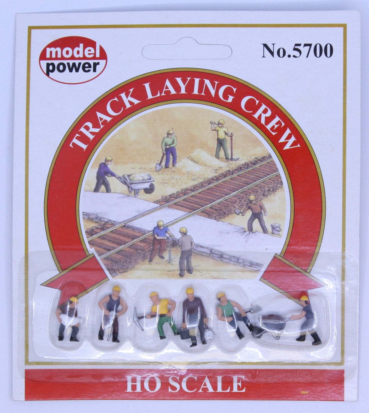 Model Power 5700 HO Track Laying Crew Figures (Set of 6)