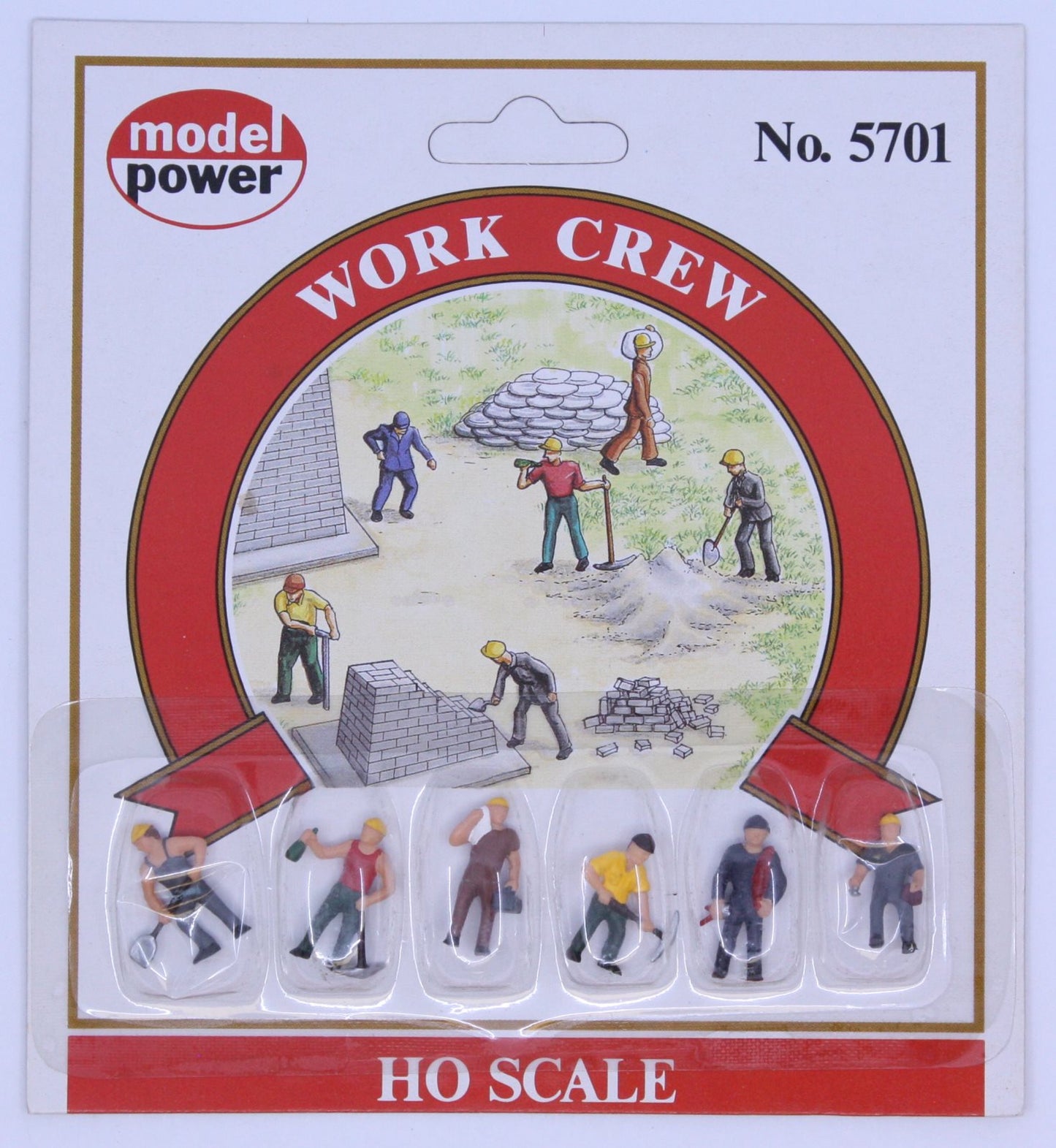 Model Power 5701 HO Work Crew Painted Figures (Set of 6)
