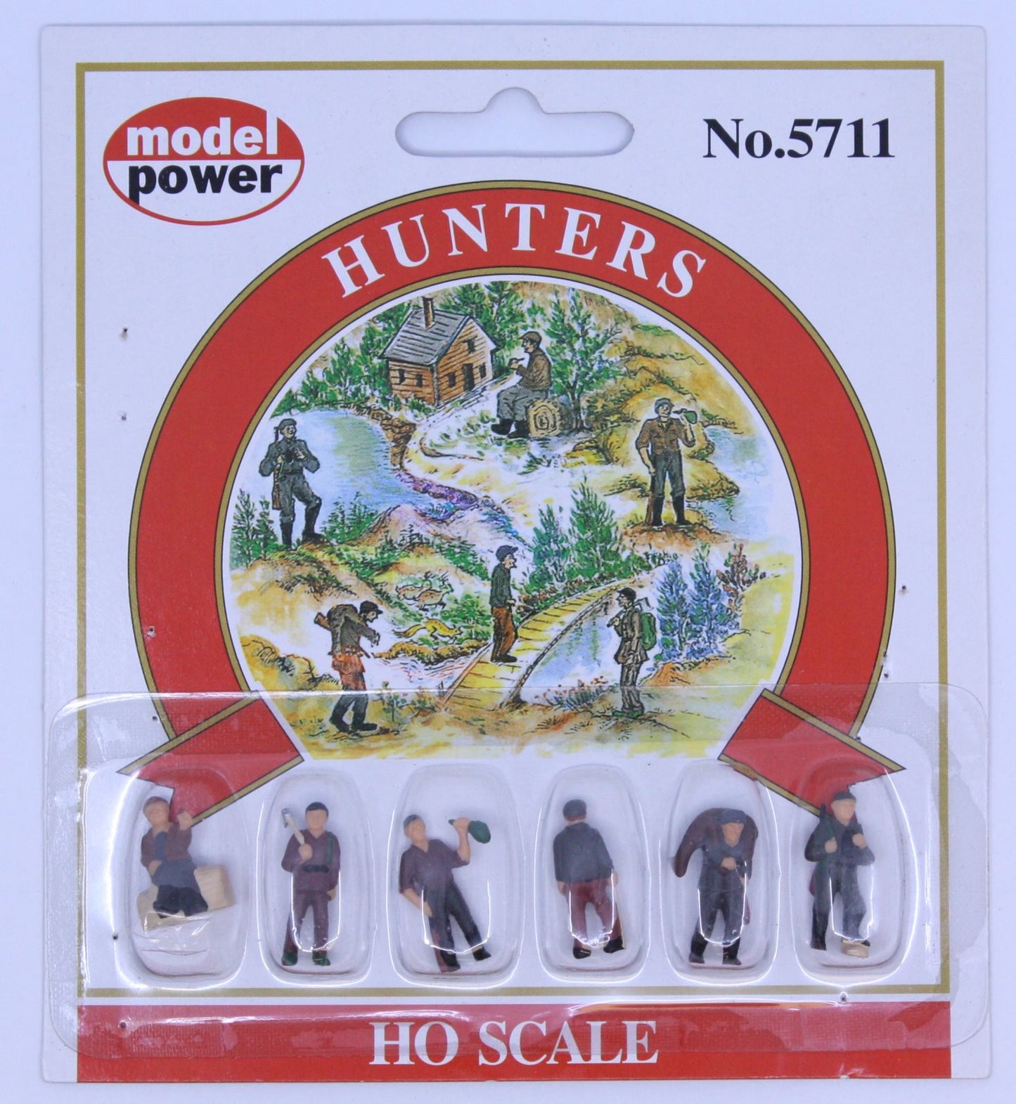 Model Power 5711 HO Scale Hunter Figures (Set of 6)