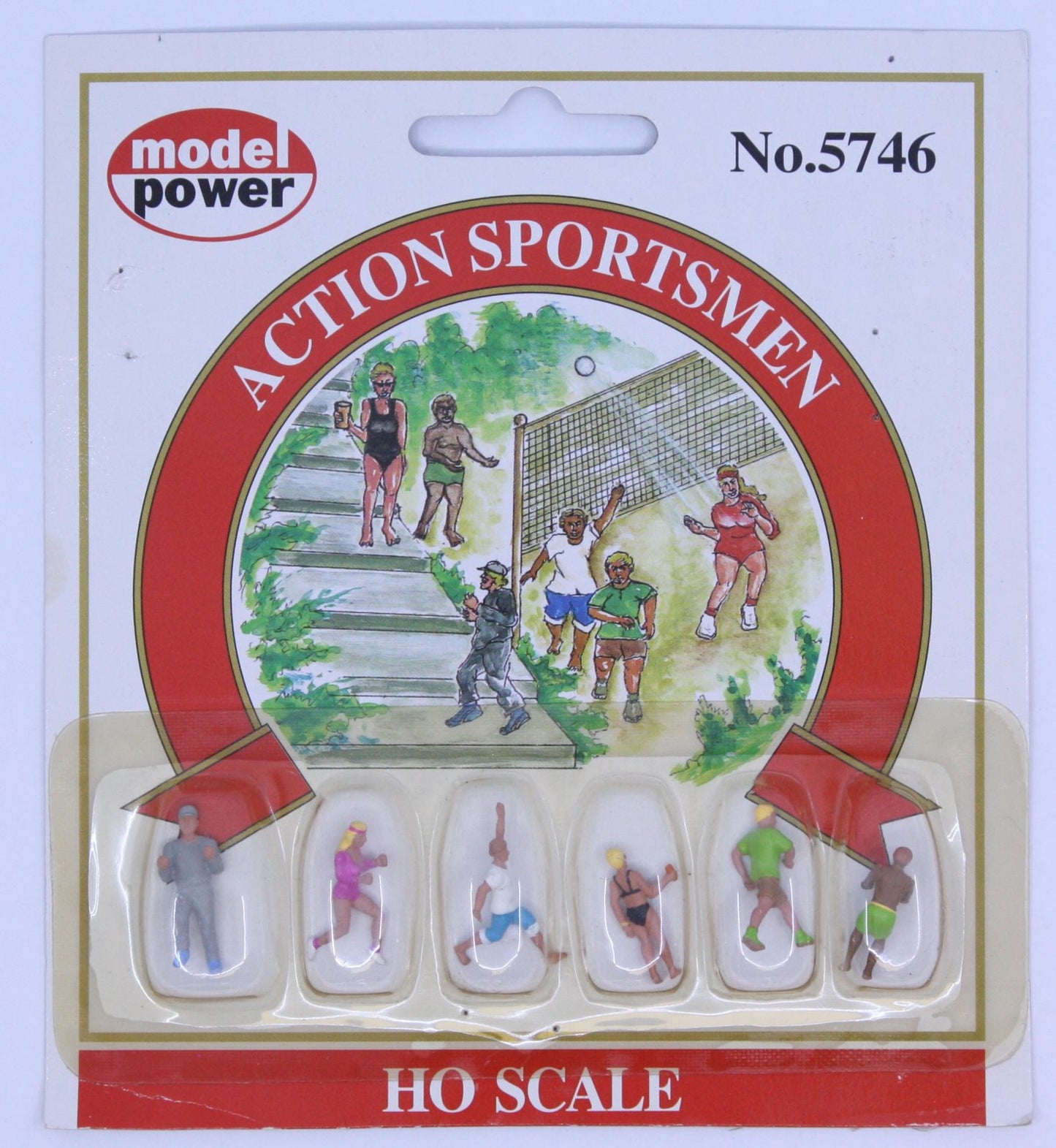 Model Power 5746 HO Scale Action Sportsmen Painted Figures (Pack of 6)