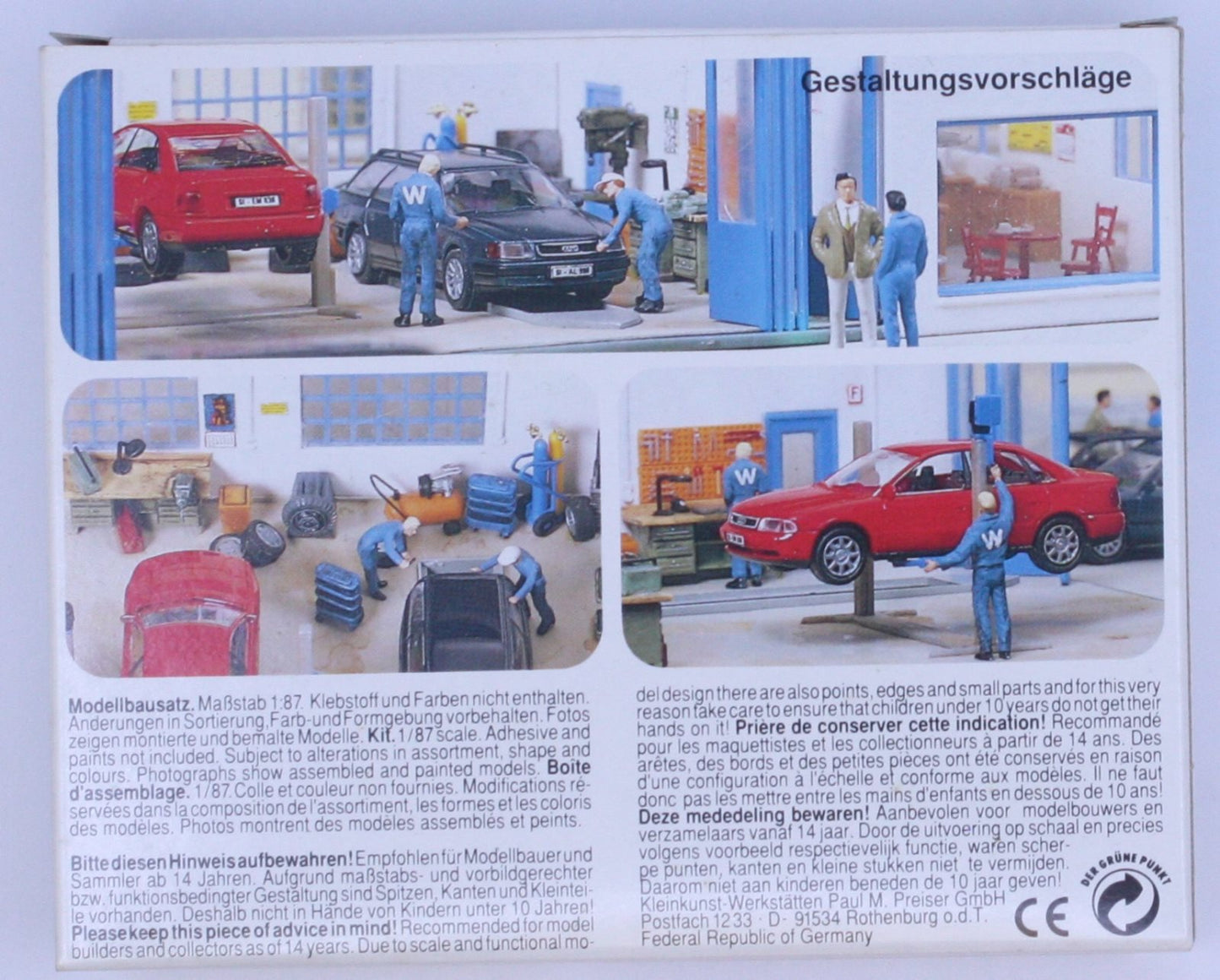 Preiser 17186 HO Tools and Equipment for Motor Vehicle Repairs