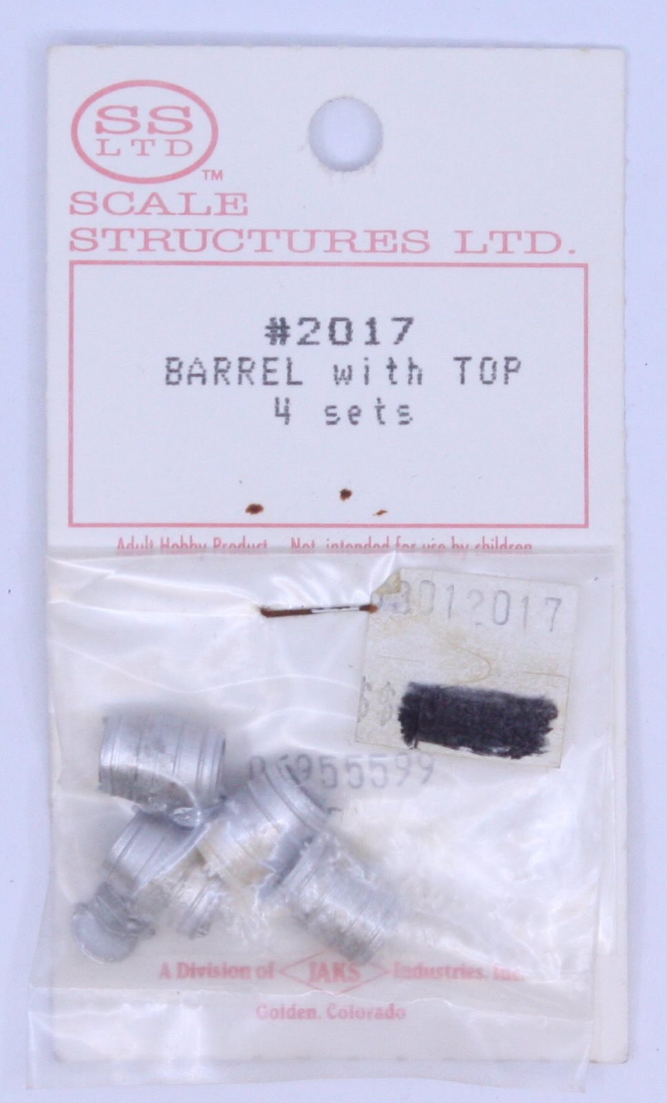 Scale Structures 2017 HO Barrel with Tops (Set of 4)