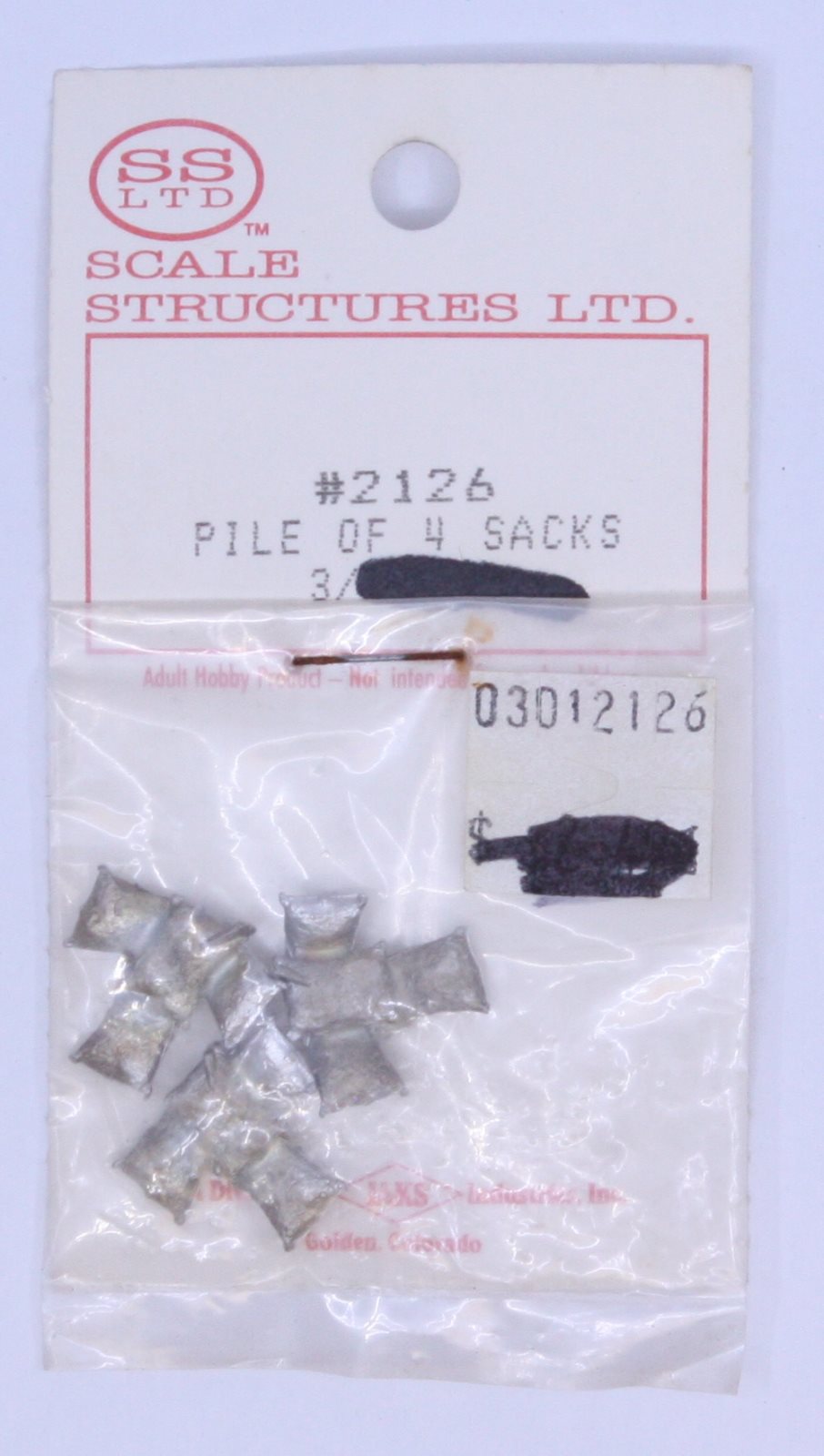 Scale Structures 2126 Pile of 4 Sacks (Pack of 3)