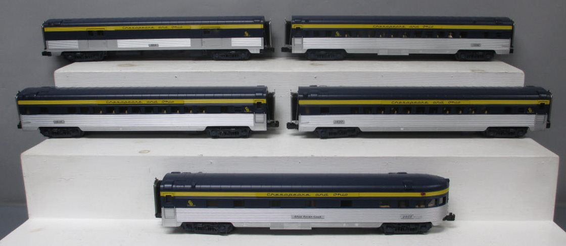 MTH 20-65226 O Chesapeake & Ohio 5pk 70' Streamlined Ribbed Passenger Cars