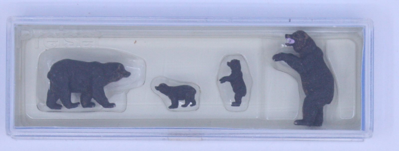 Preiser 10-10090 HO Animals - Black Bear Figures (Set of 4)