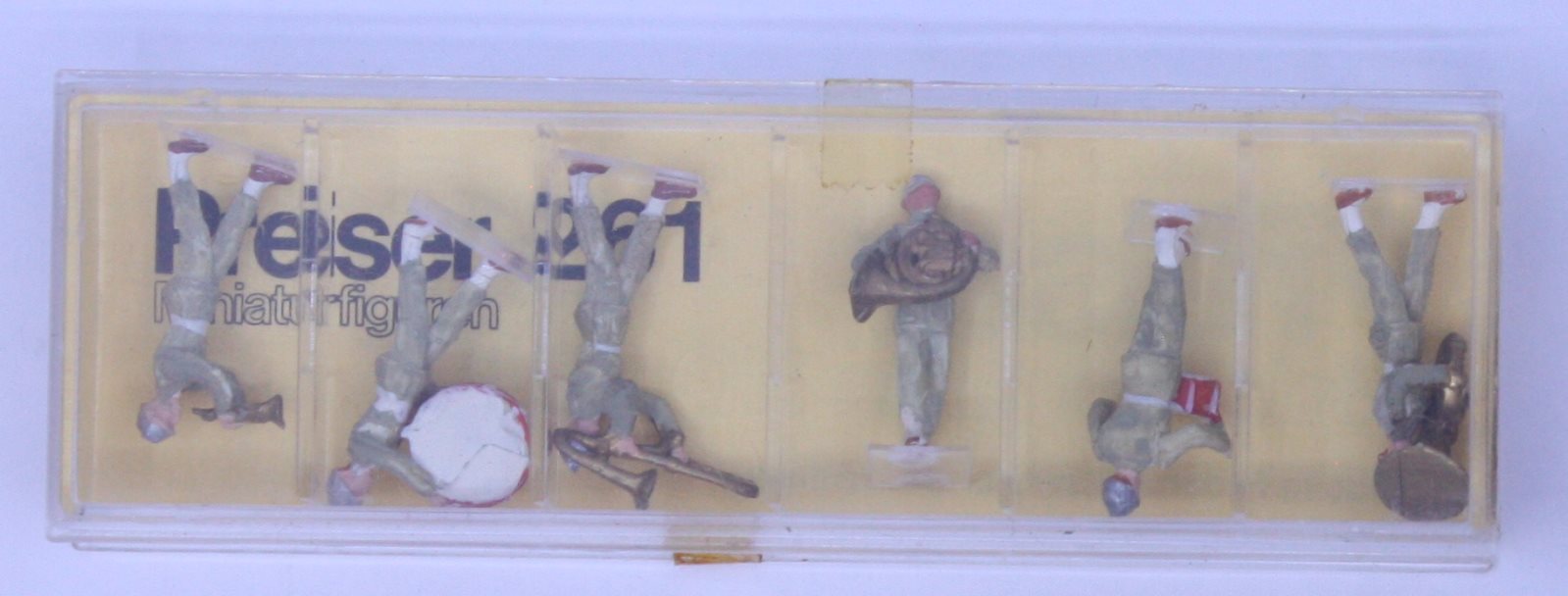 Preiser 261 HO Marching Military Band Figures with Instruments (Set of 6)