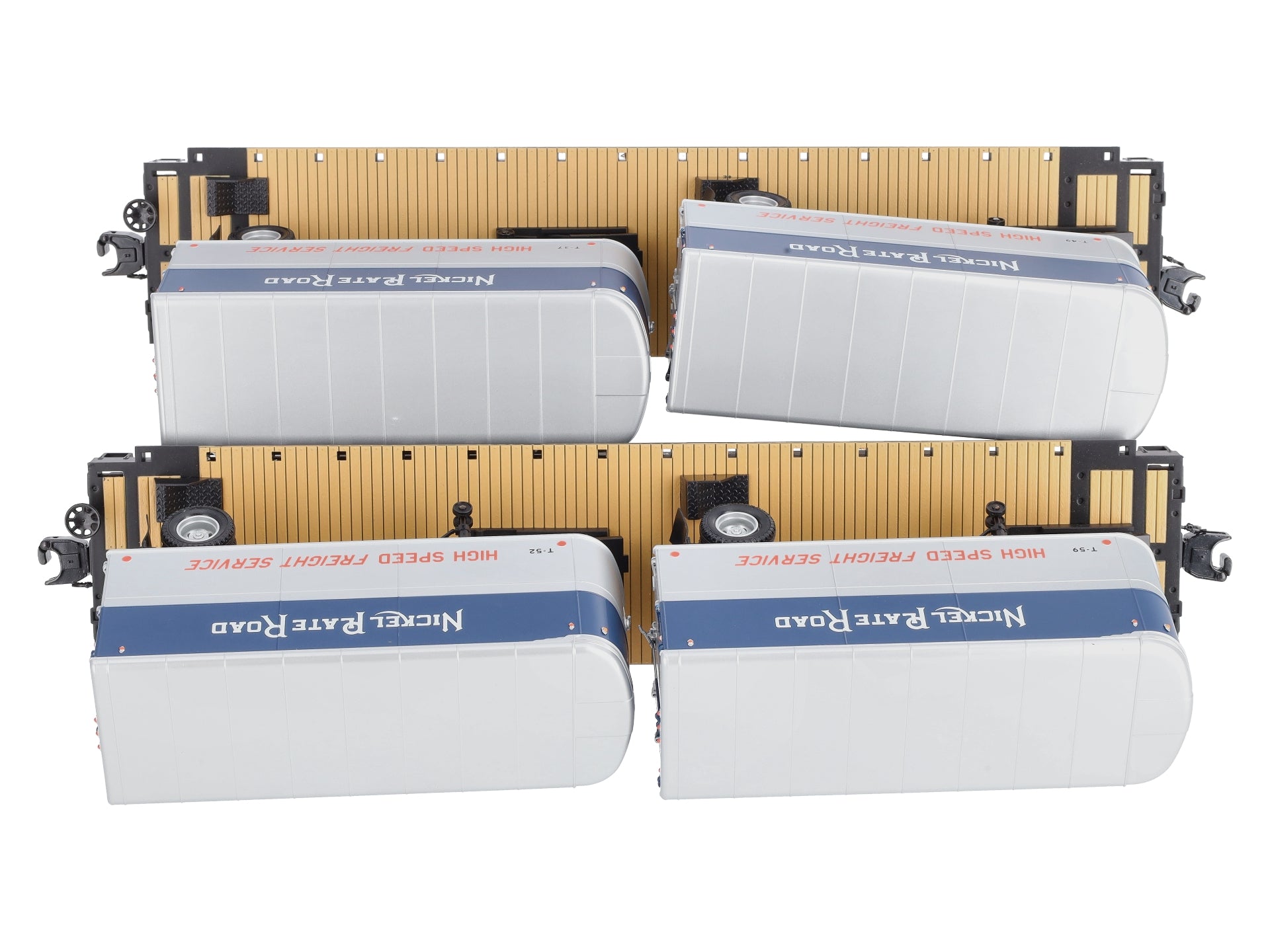 MTH 20-95123 O NKP Flatcar w/Pup Trailers (Pack of 2)