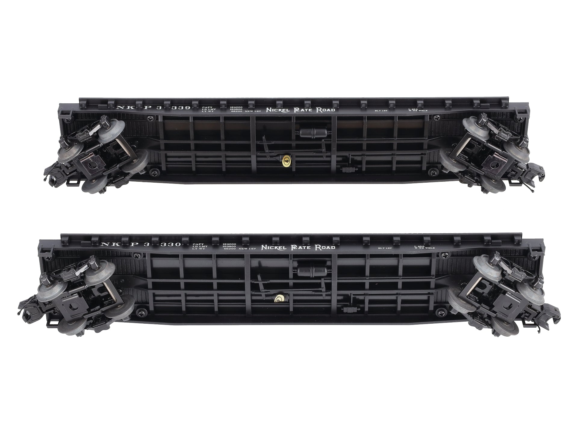 MTH 20-95123 O NKP Flatcar w/Pup Trailers (Pack of 2)