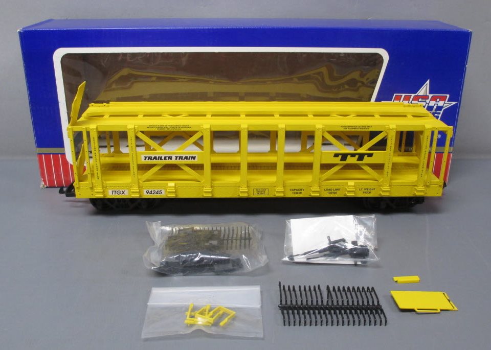USA Trains R17212 G Trailer Train Two-Tier Auto Carrier Flat Cars