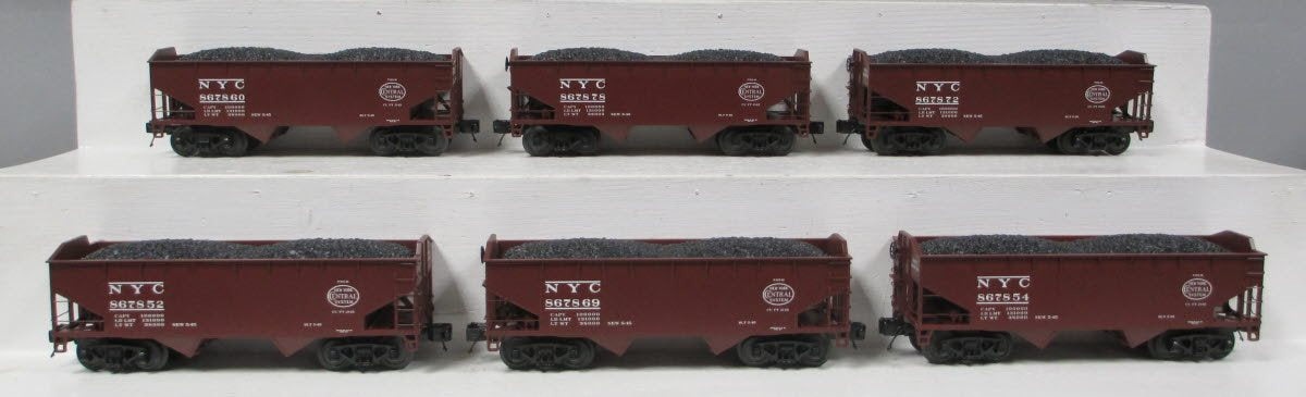 MTH 20-90615 O New York Central 2-Bay Offset Hopper Car Set (Set of 6)
